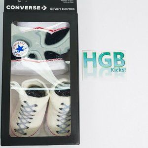 Converse Chuck Taylor Infant Booties 2 Pack 0-6 Months Black Ivory 9002386-001